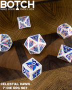 Celestial Dawn - Luxury 7-Die RPG Set